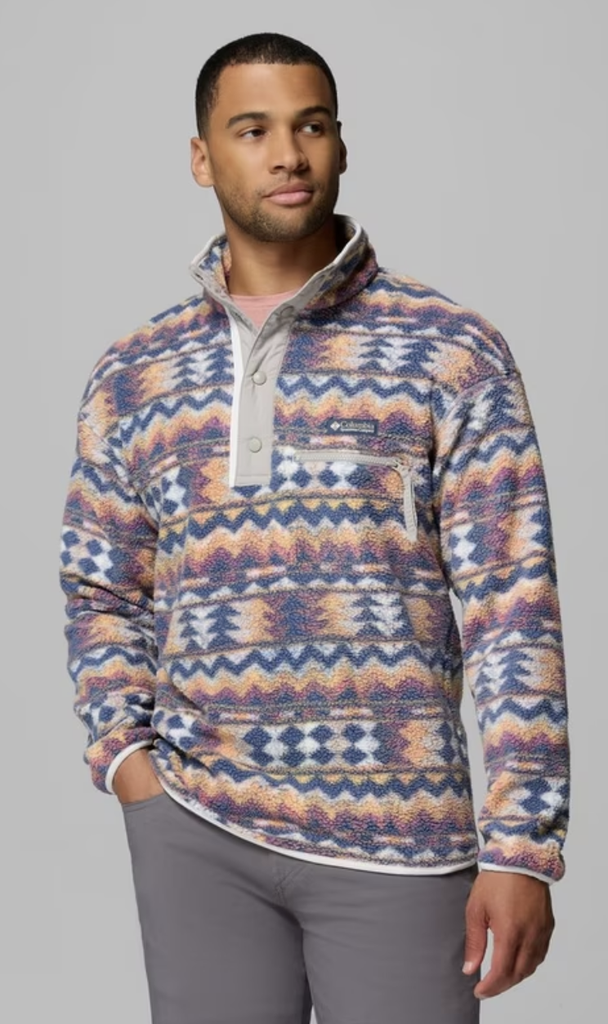 Polar con Media Cremallera Columbia Helvetia II Printed - Sea Salt