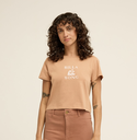 Camiseta Billabong Surfing In Town Crop - Sugar Almond