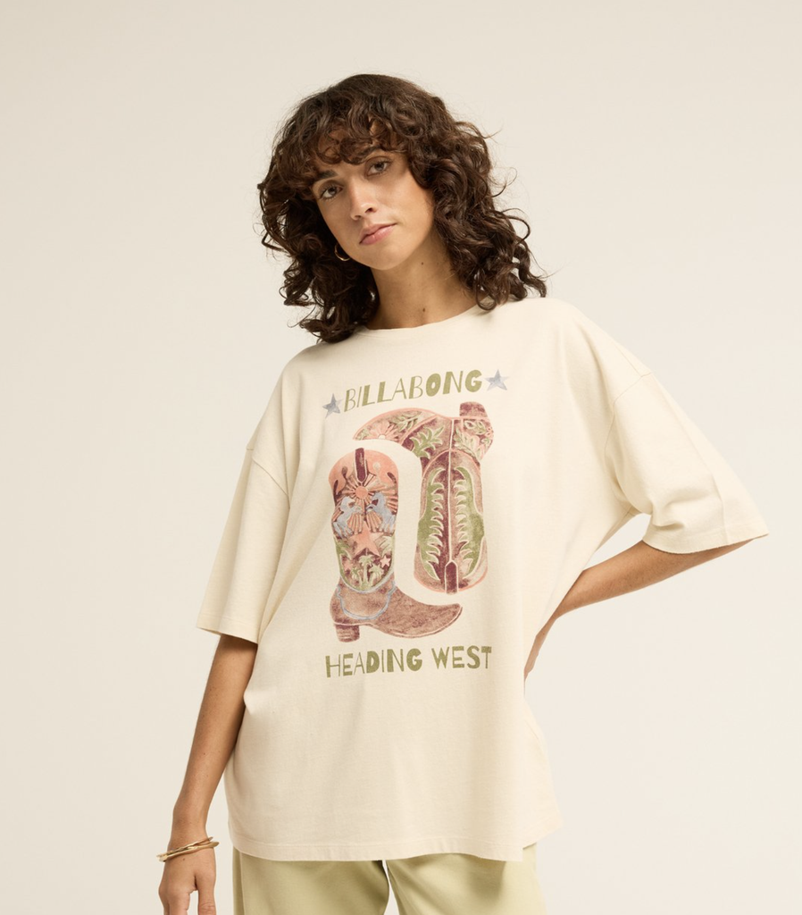 Camiseta Extragrande Billabong Ready To Roam - White Cap