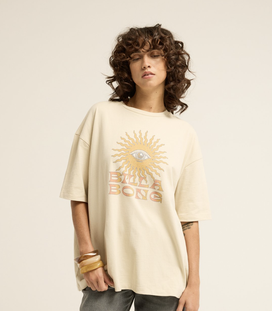 Camiseta Billabong Adiv Good Vibes True - Oatmeal