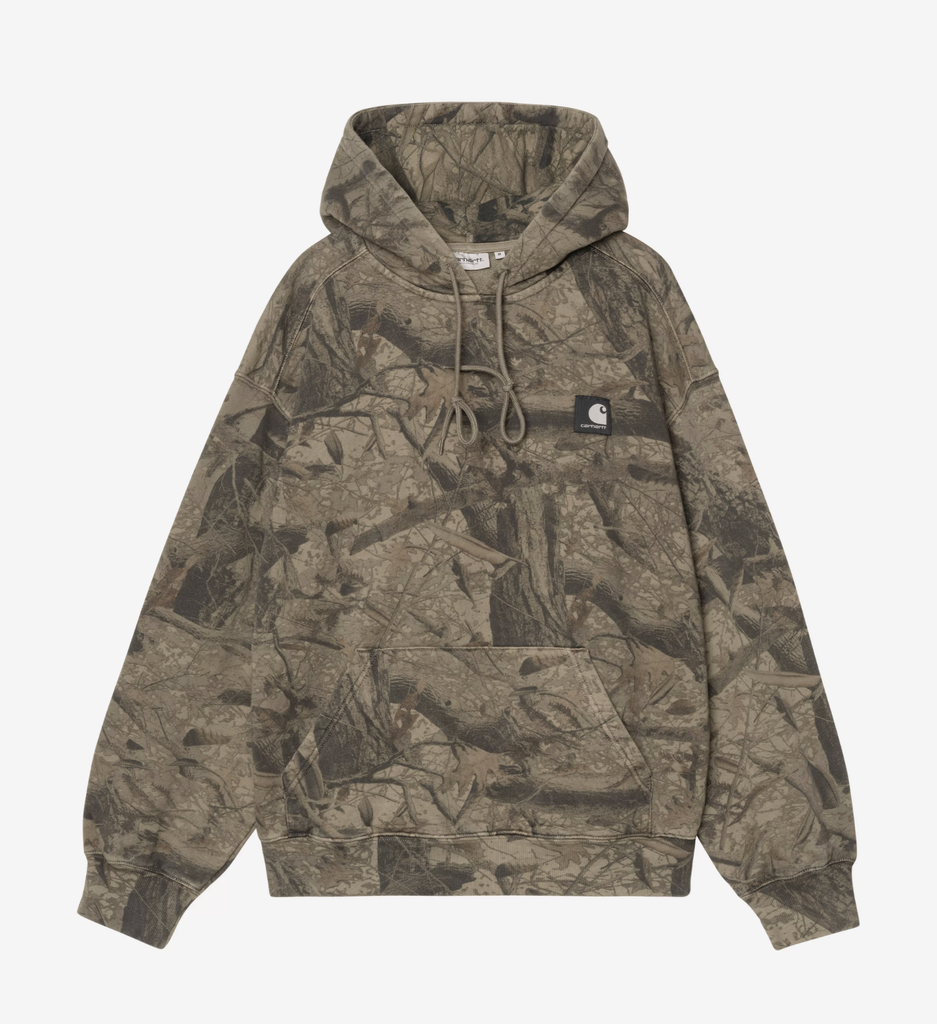 Sudadera con Capucha Carhartt WIP Feather Tree - Camo Feather Tree/Khaki/Shungite (Garment dyed)