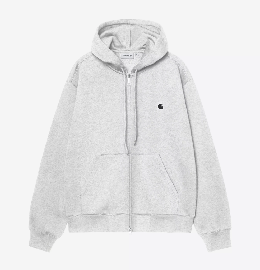Sudadera con Cremallera Carhartt WIP Mack - Ash Heather/Black