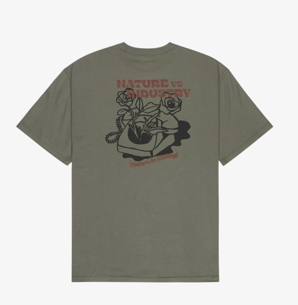 Camiseta Rvca Nature Calling Pocket - Sage Leaf