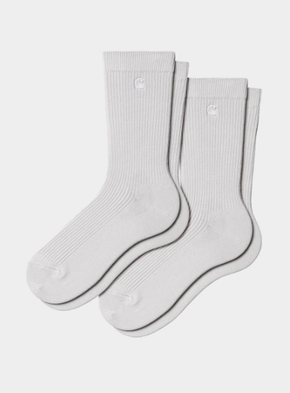 Calcetines Carhartt WIP Madison Pack de 2 - Ash Heather/White + Ash Heather/White