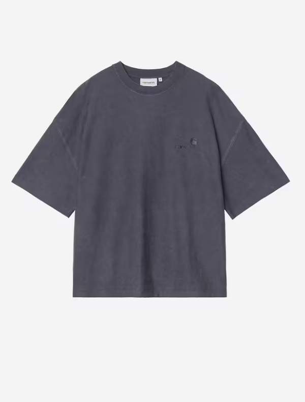 Camiseta Carhartt WIP S/S Lambert - Dark Navy, Moon Wash
