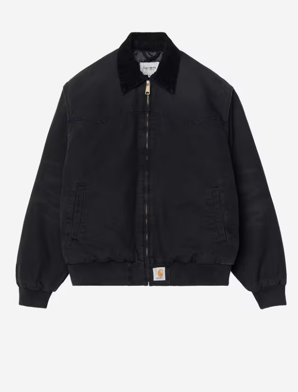 Chaqueta Carhartt WIP OG Santa Fe - Black / Black, Stone Canvas