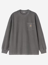 Camiseta de Manga Larga Carhartt WIP L/S Loose Pocket - Black (Garment Dyed)