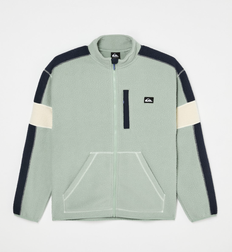 Polar Quiksilver con Cremallera Clean Coast Block - Green Iceberg