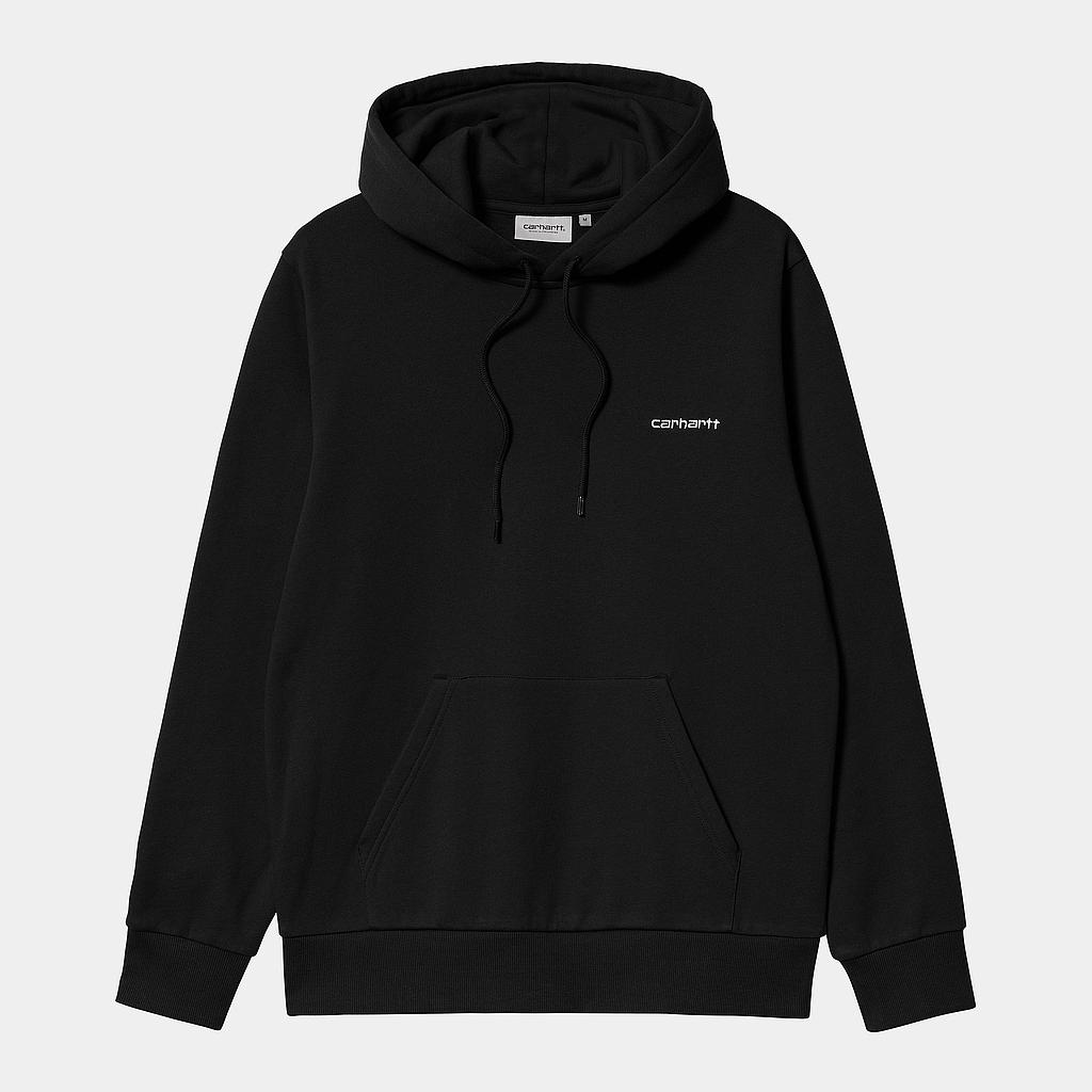 Sudadera con Capucha Carhartt WIP Script Embroidery - Black/White