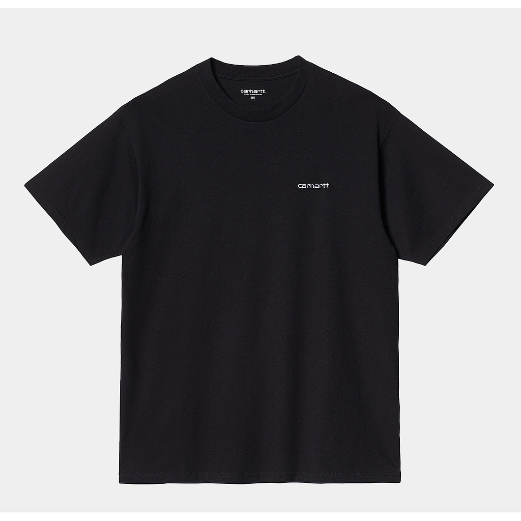 Camiseta Carhartt WIP Script Embroidery - Black/White