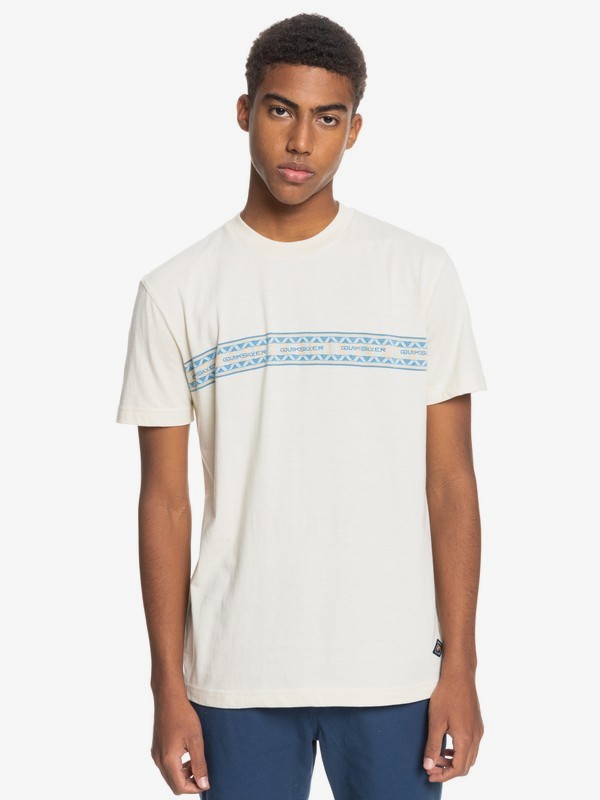 Camiseta Quiksikver Mixtape Stripe - Snow White (wbk0)