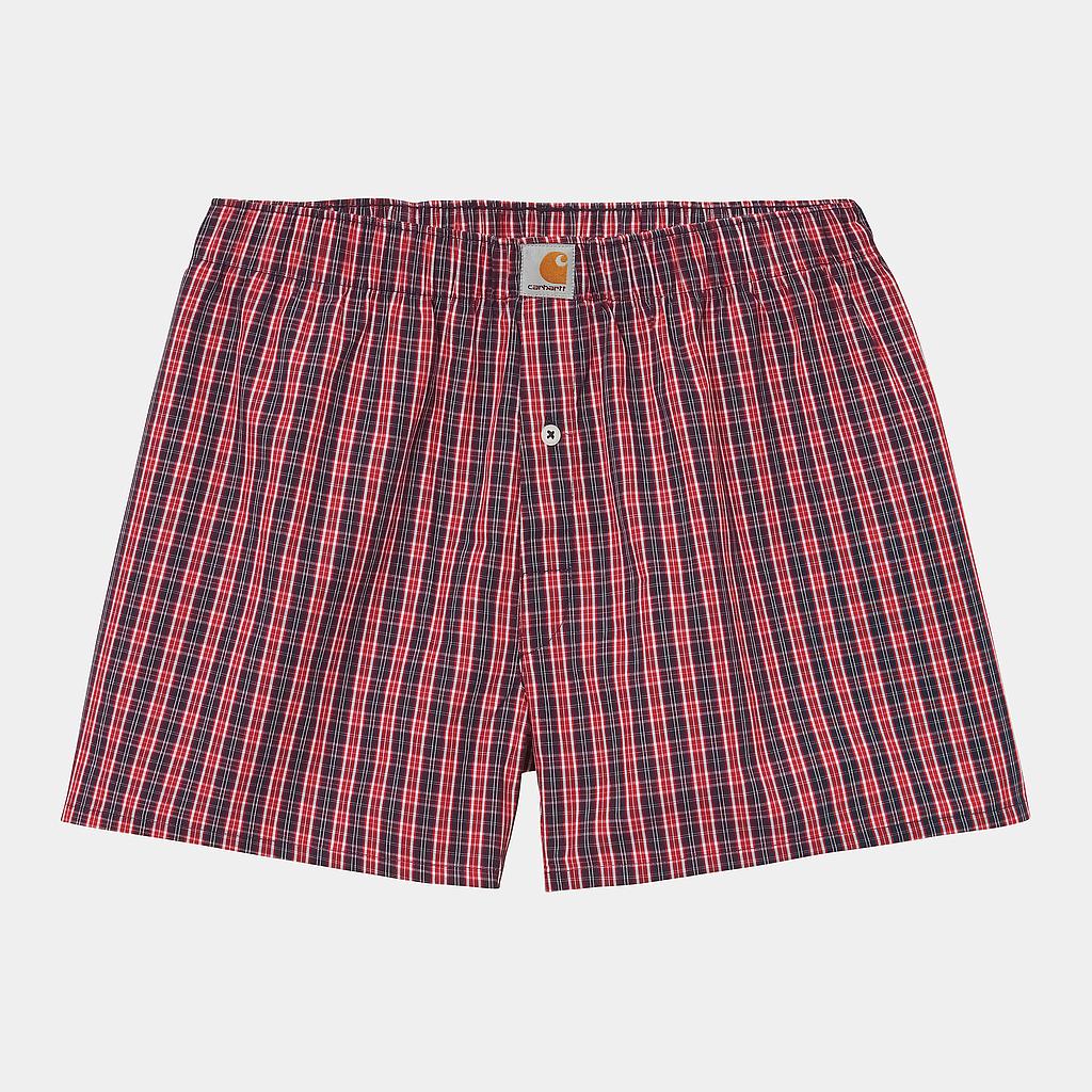 Cotton Boxers Carhartt WIP - James Check/Etna Red