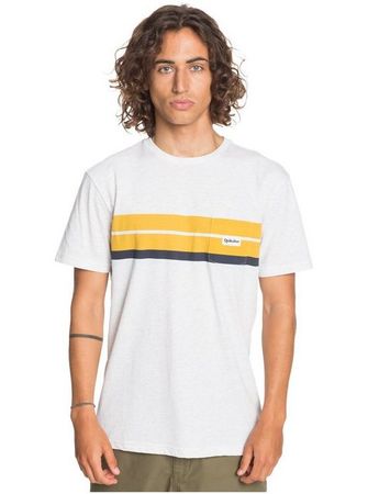 Camiseta Quiksilver Anzio - Gris/Amarillo/Azul