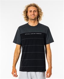 Camiseta Rip Curl Vaporcool Divide - Black Marled