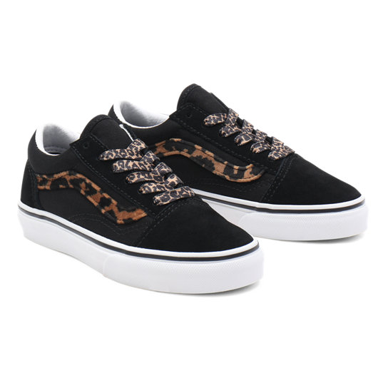 UY Old Skool (Leopard Fur) - Black/True White
