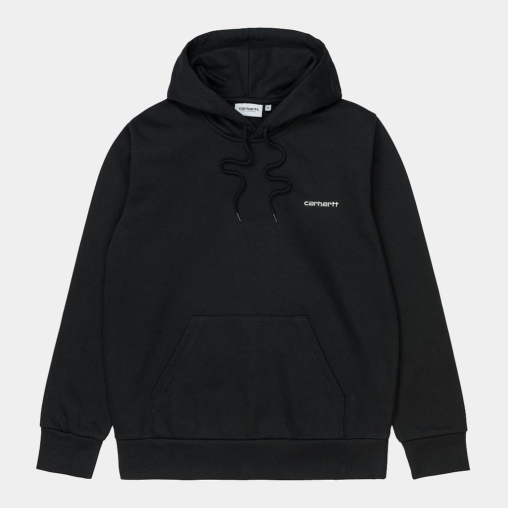 Sudadera con Capucha Carhartt WIP Script Embroidery - Black/White