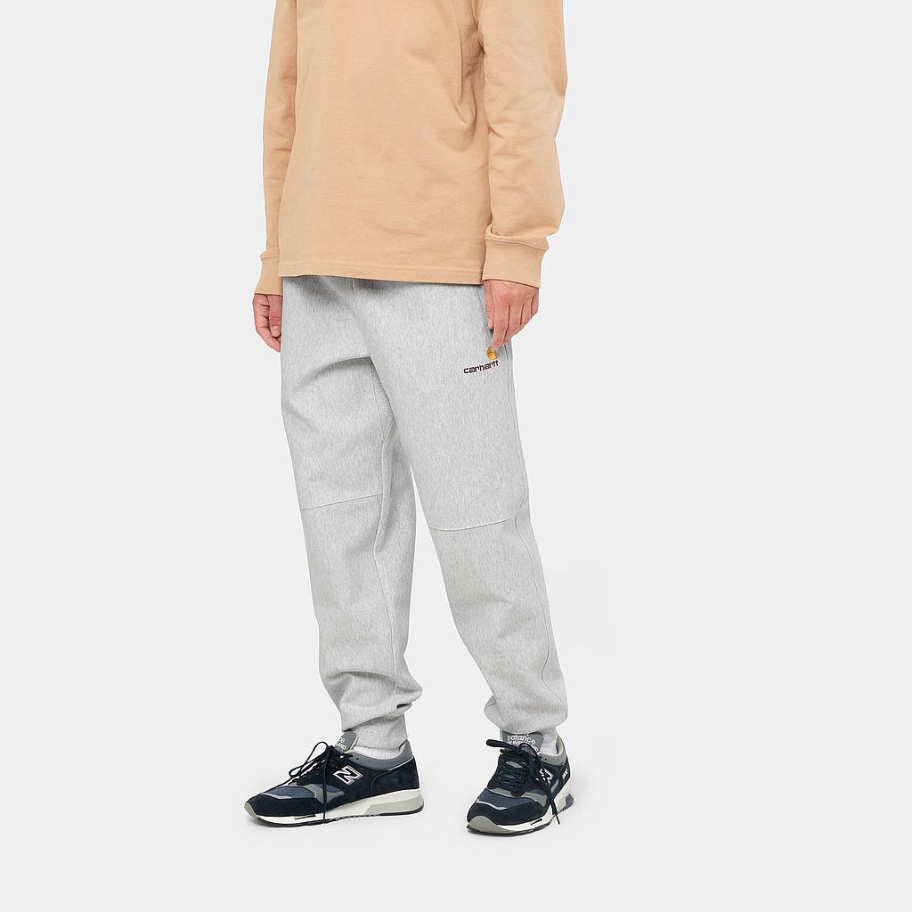 Pantalón Chándal Carhartt WIP American Script - Ash Heather