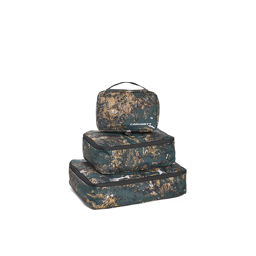 Pack viajero Carhartt WIP Terra Travel Set - Satellite Print/Deep Lagoon