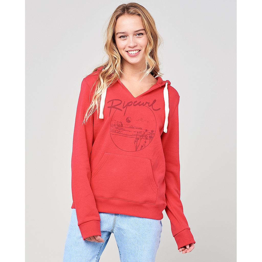 Polar con Capucha Rip Curl V Hoodie - Red (Chica)