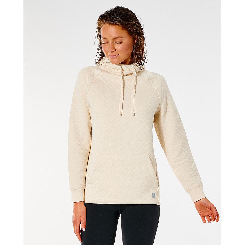 Polar con capucha Rip Curl Anti-Series Base - Off White (Chica)