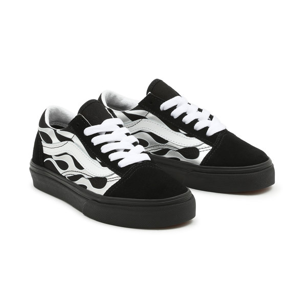 UY Old Skool - (Metallic Flame) Black/Silver