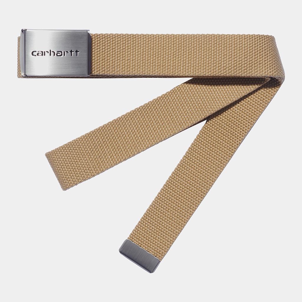 Cinturón Carhartt WIP Clip Chrome - Dusty H Brown