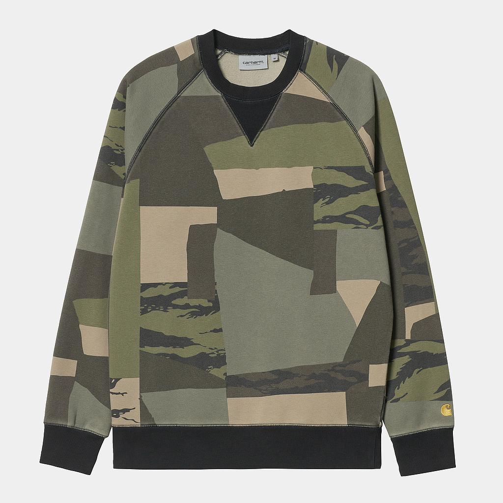 Sudadera Carhartt WIP Chase - Camo Mend/Gold