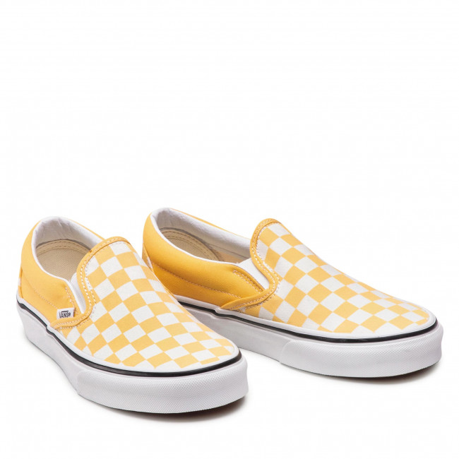 UA Classic Slip-On - (Checkerboard) Flax/True White