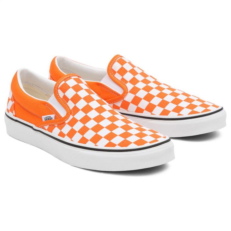 UA Classic Slip-On - (Checkerboard) Orange Tiger/True White