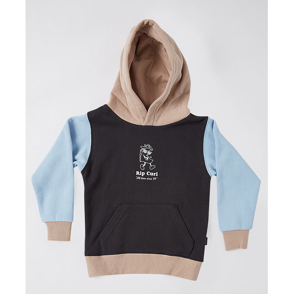 Sudadera Rip Curl Micro Waves - Washed Black (Niño)