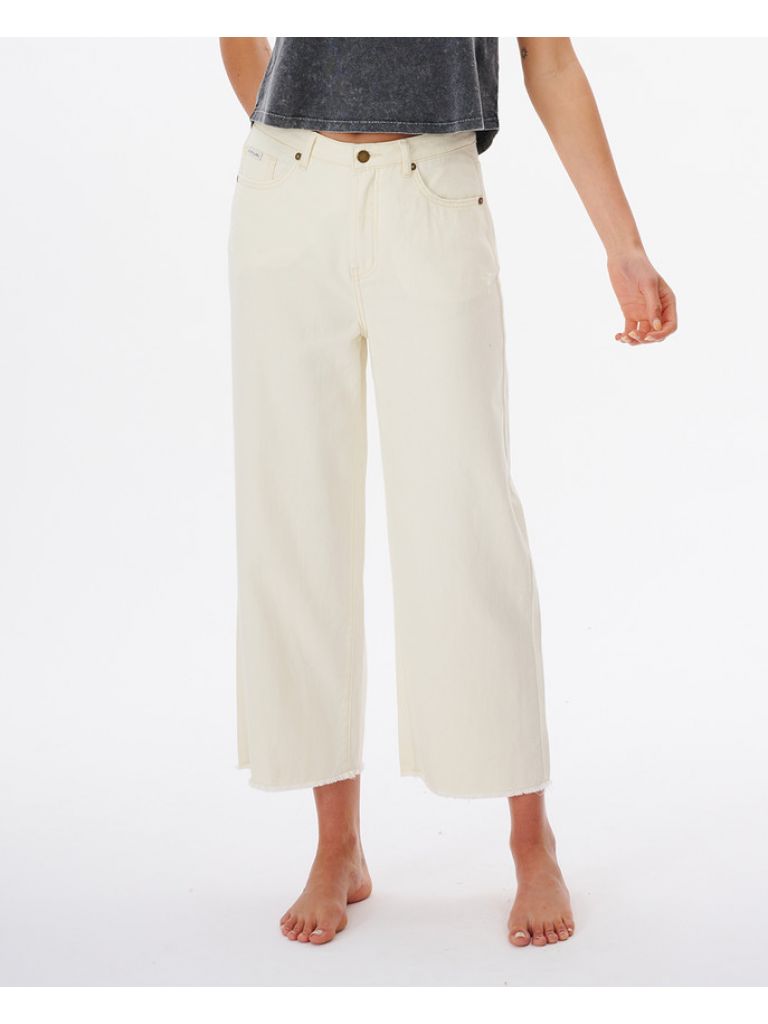 Vaqueros Rip Curl Sparrows Crop Wide - Bone
