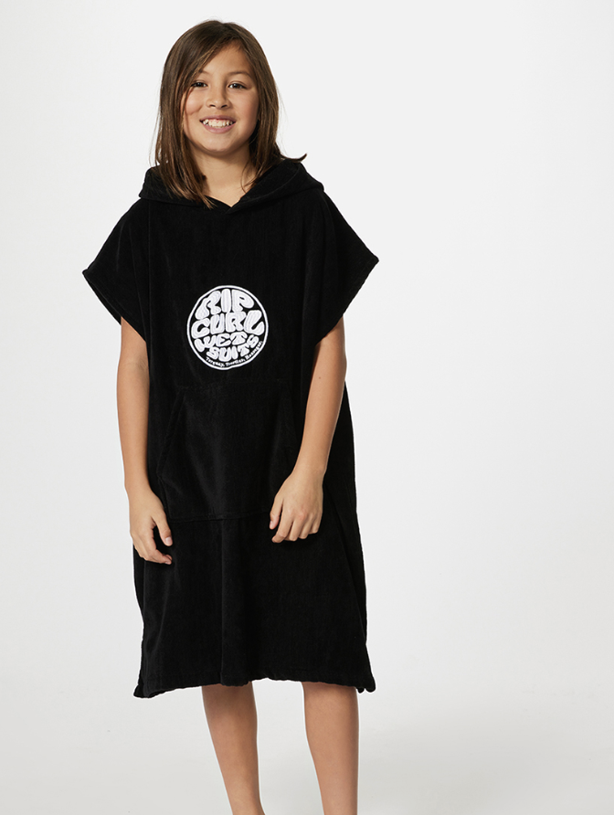 Poncho Rip Curl Icons Hooded (Niño/a) - Black
