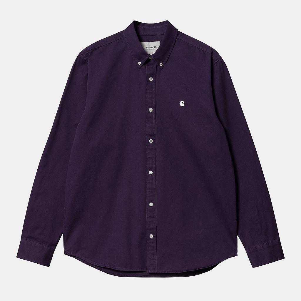 Camisa Carhartt WIP L/S Madison - Cassis/Wax