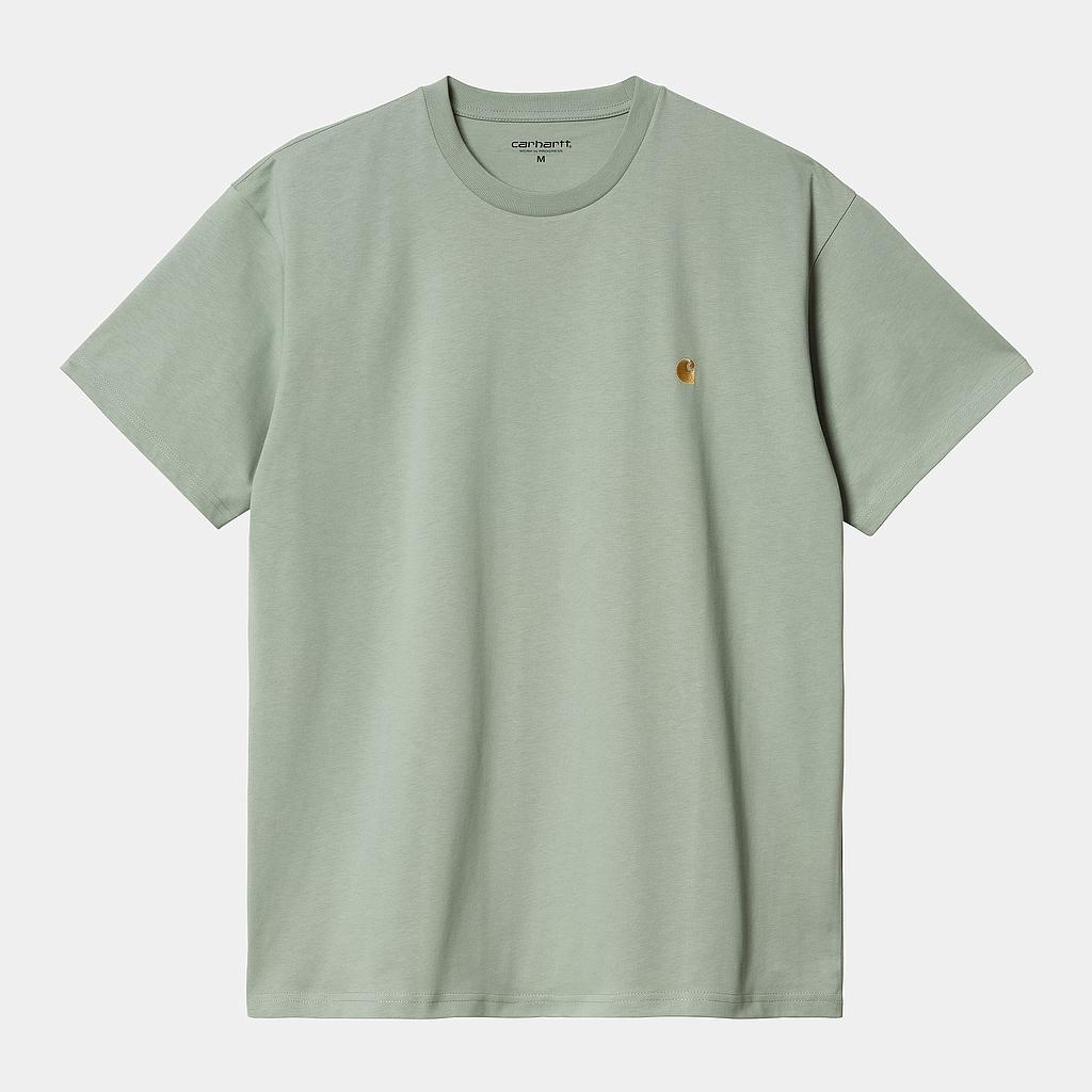 Camiseta Carhartt WIP S/S Chase - Glassy Teal/Gold