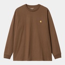 Camiseta Carhartt WIP L/S Chase - Tamarind/Gold