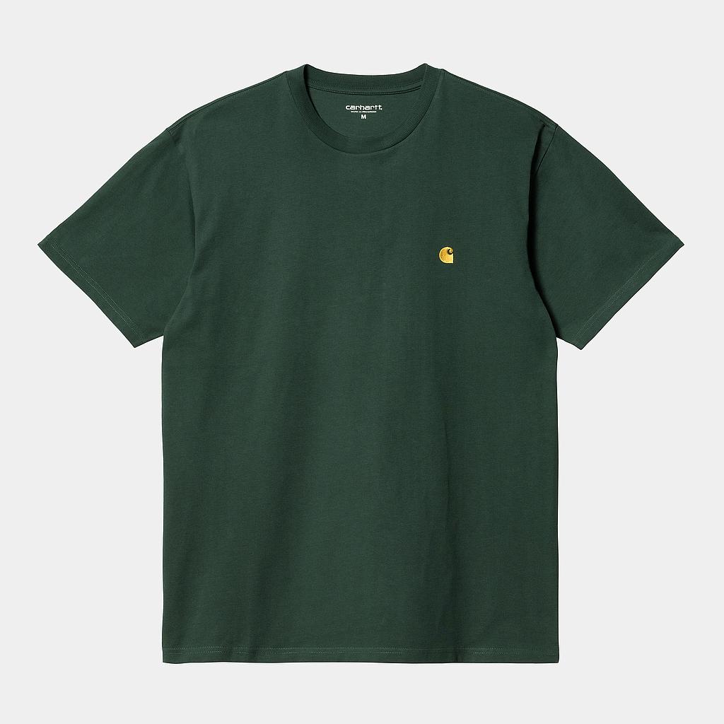 Camiseta Carhartt WIP S/S Chase - Discovery Green/Gold