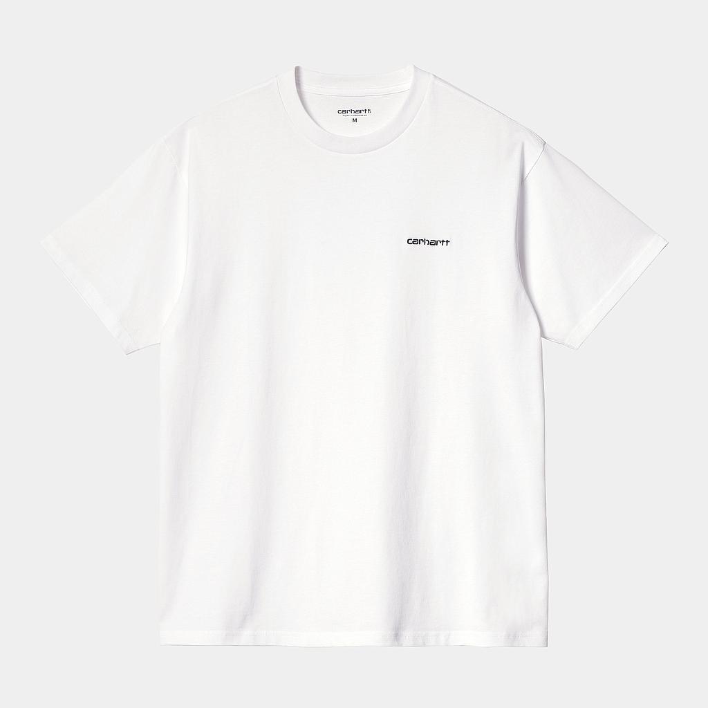 Camiseta Carhartt WIP S/S Script Embroidery - White/Black