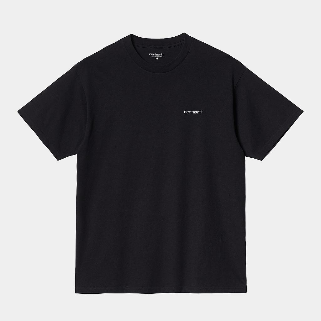 Camiseta Carhartt WIP S/S Script Embroidery - Black/White