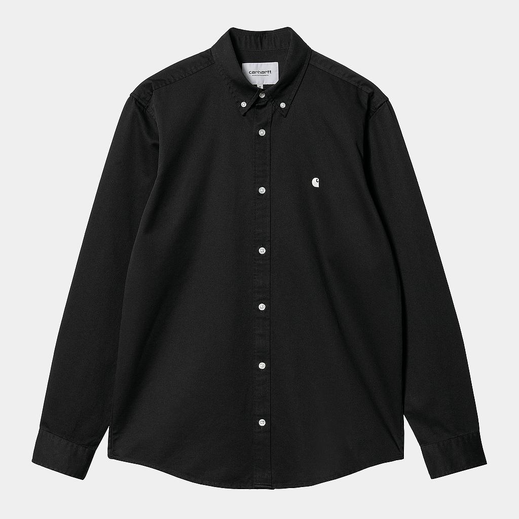 Camisa Carhartt WIP L/S Madison - Black/White