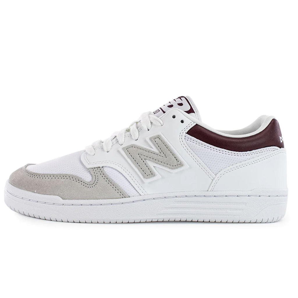 Zapatillas New Balance 480LKB - White/Classic Crimson