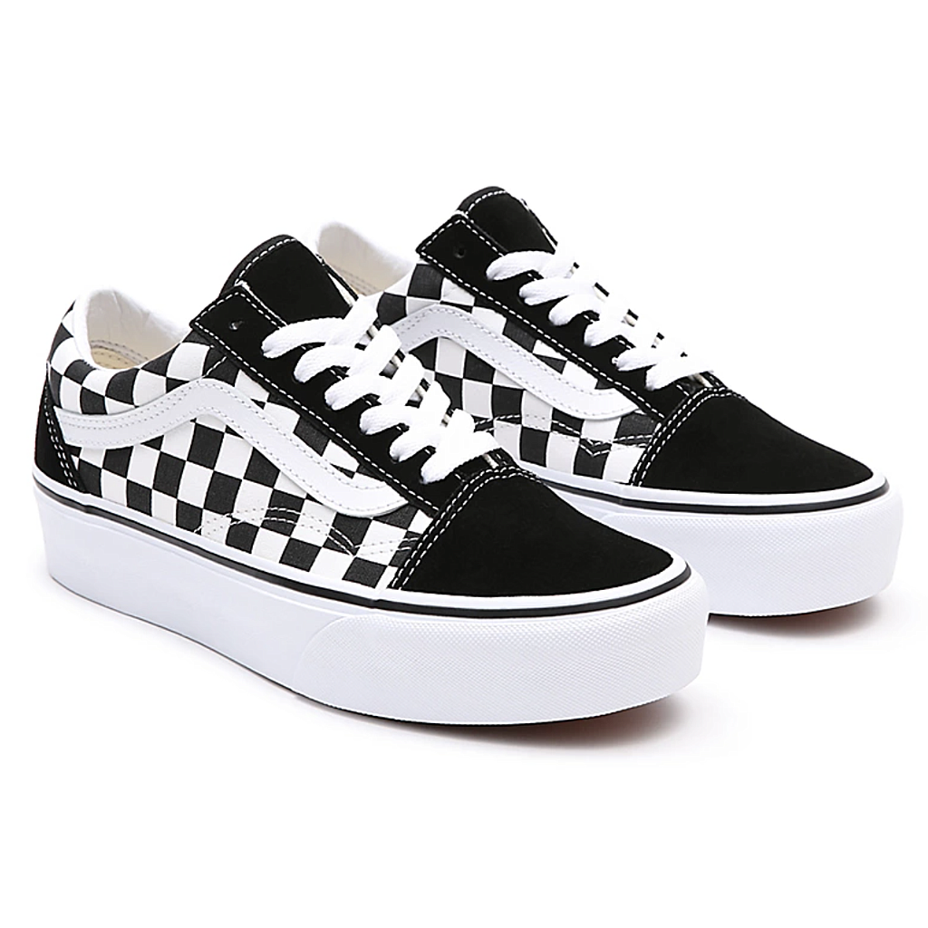 Zapatilla Vans UA Old Skool Platform - Checkerboar