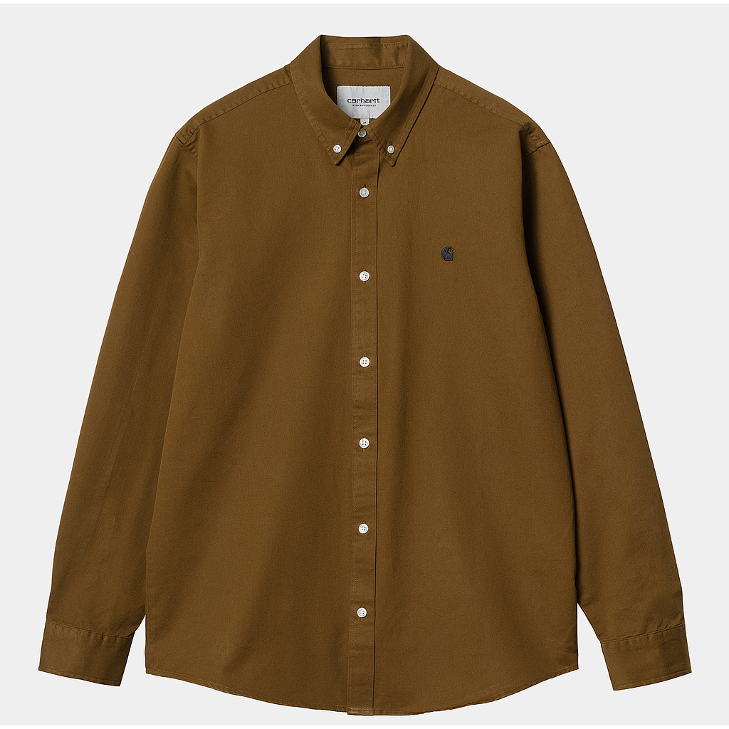 Camisa Carhartt L/S Madison - Deep H Brown/Black