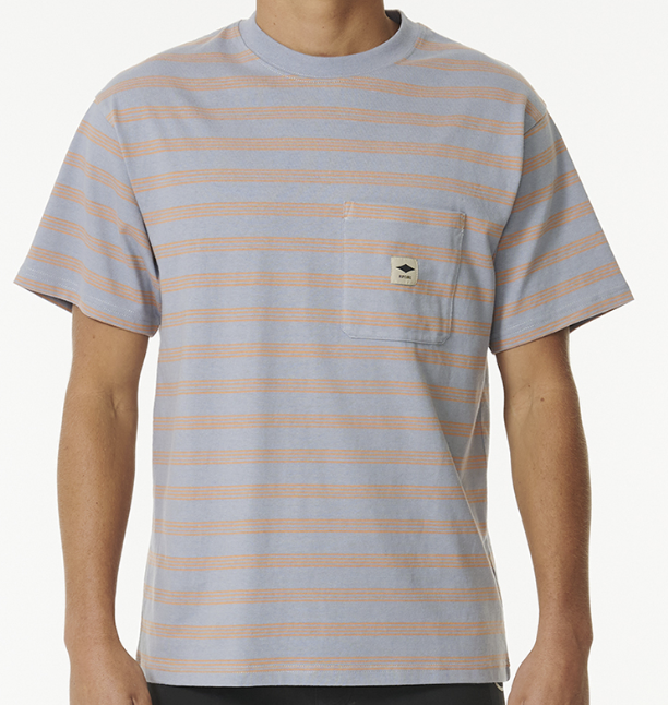 Camiseta Rip Curl Quality Surf Products Stripe - Tradewinds