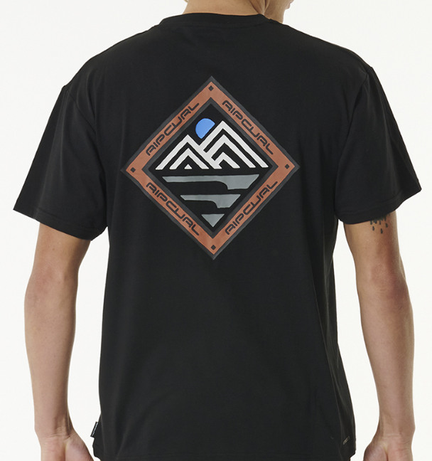 Camiseta Rip Curl Vaporcool Journeys Peak - Black