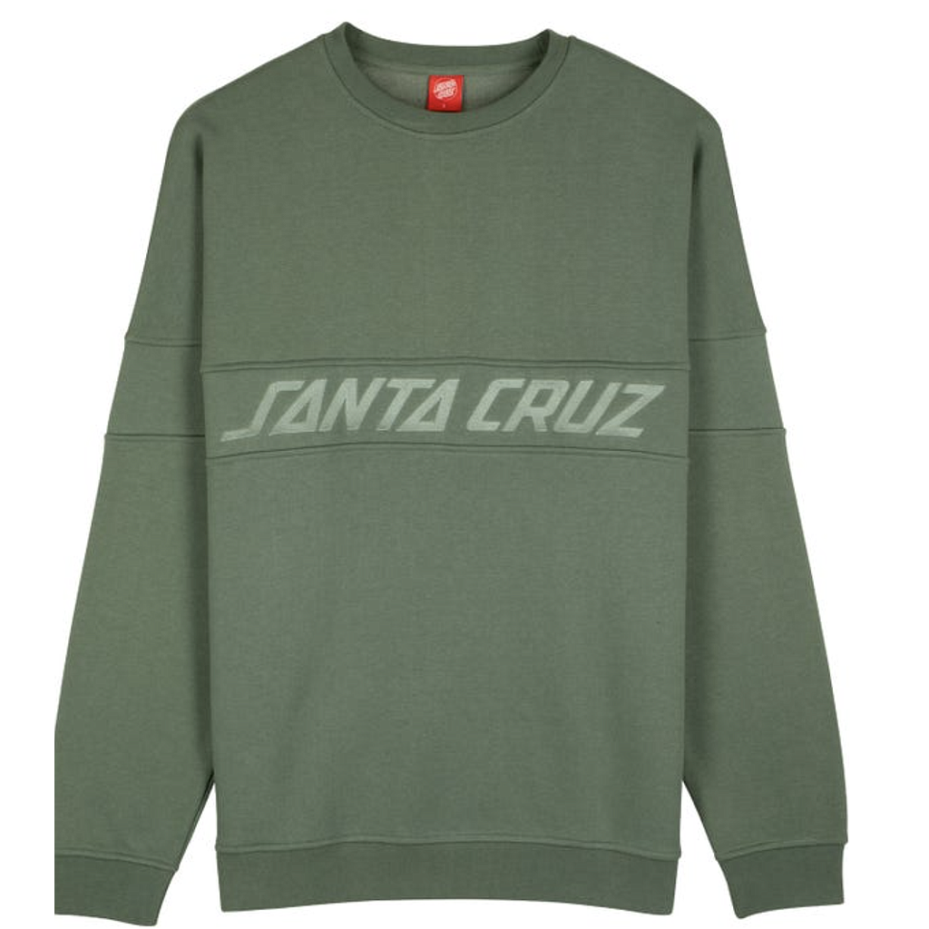 Sudadera Santa Cruz Crew Tonal Strip Panel - Sage