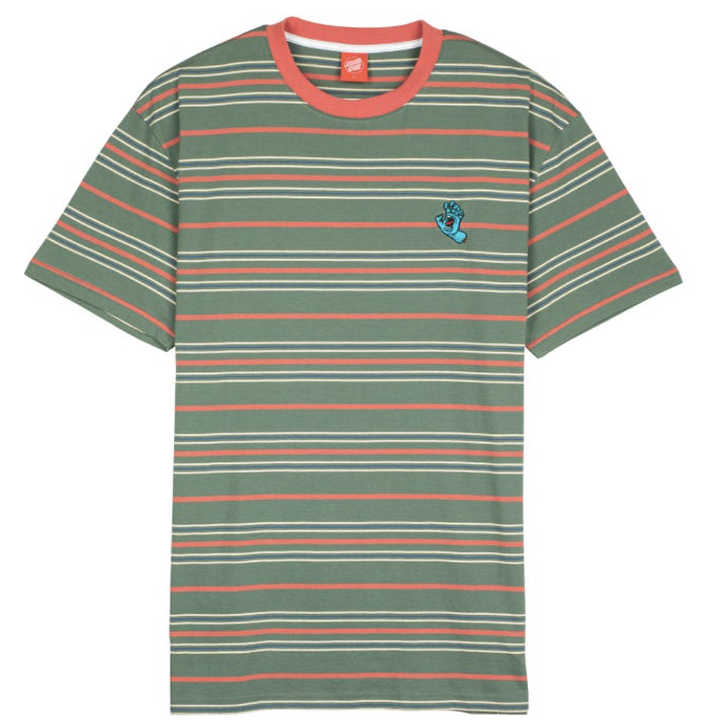 Camiseta Santa Cruz Mini Hand Stripe - Sage Stripe