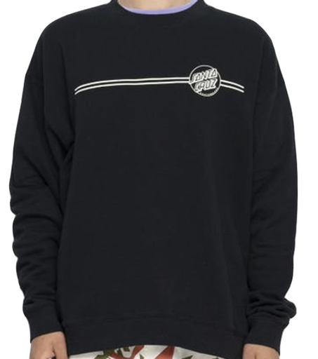 Sudadera Santa Cruz Crew Opus Dot Stripe - Black