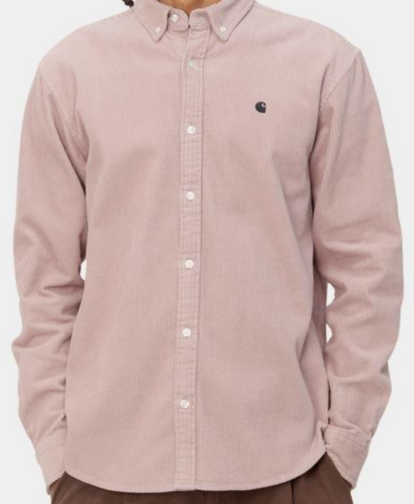 Camisa Carhartt WIP L/S Madison Cord - Glassy Pink