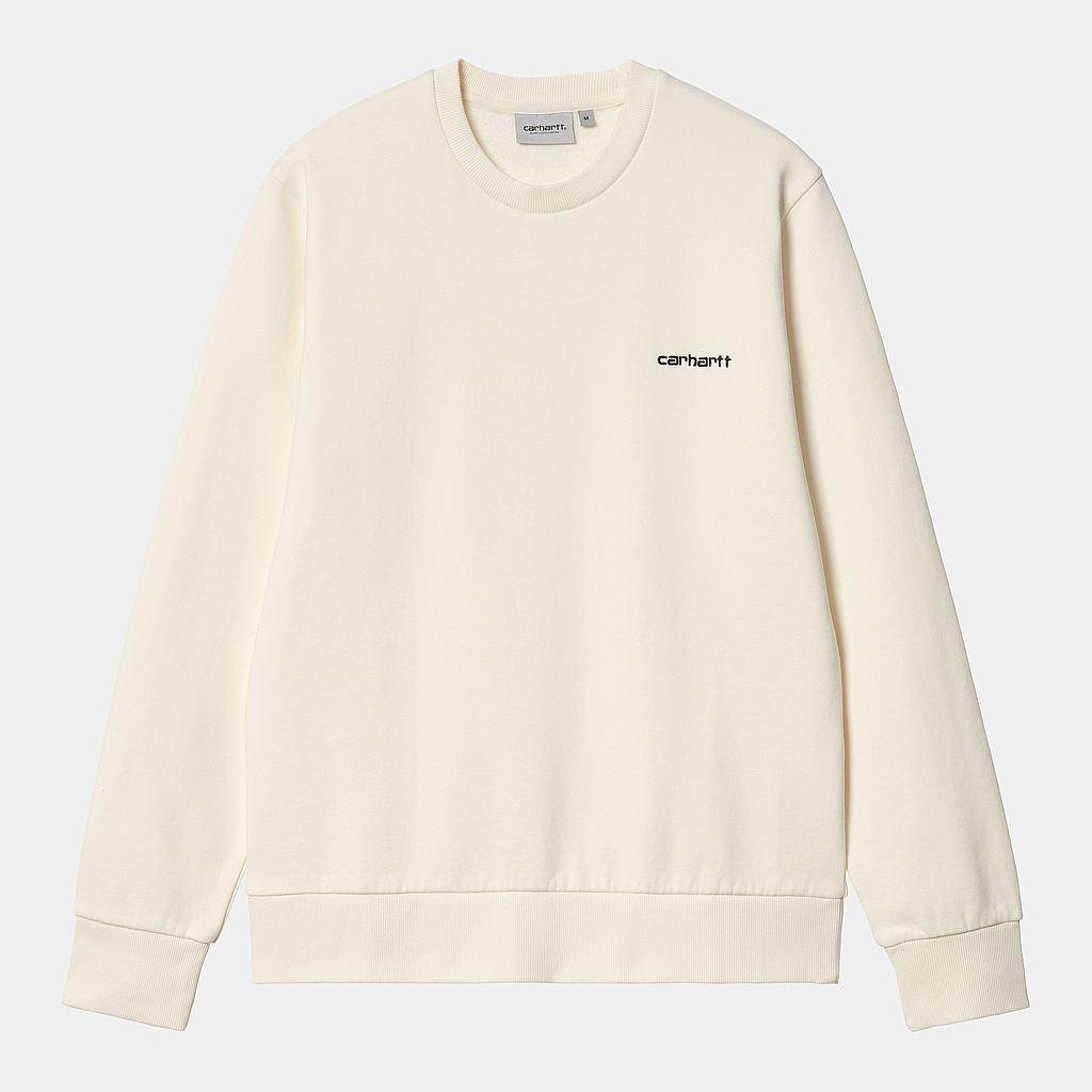 Sudadera Carhartt Script Embroidery Sweat - Wax / Black