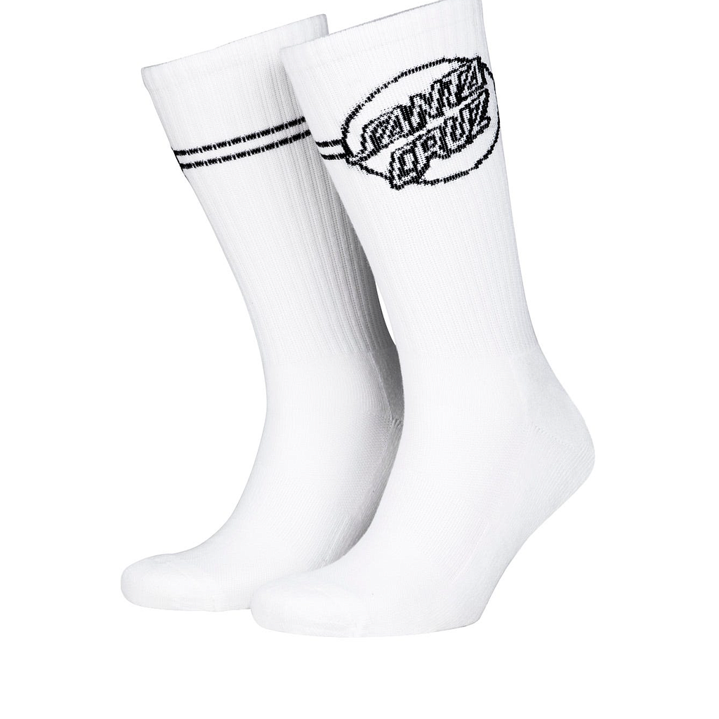 Calcetines Santa Cruz Opus Dot Stripe - White